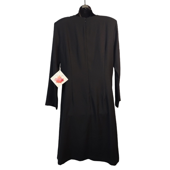 Leslie Belle Women's Black Longsleeve Dress Size 14 NWT - Picture 2 of 8